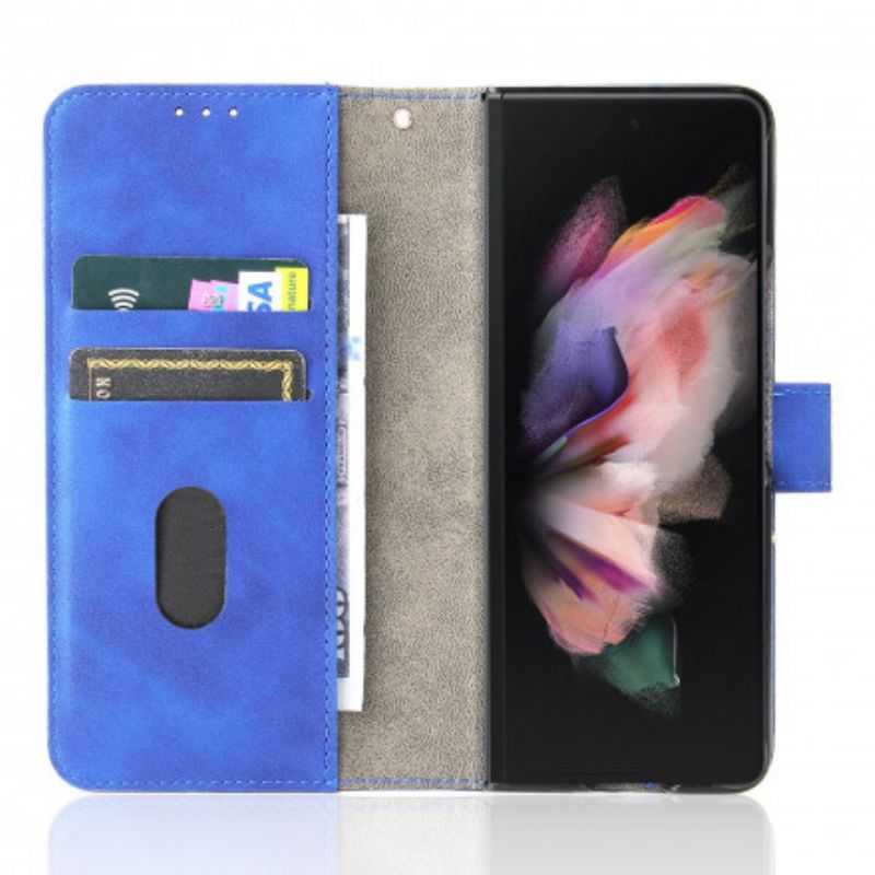 Folio-hoesje Samsung Galaxy Z Fold 3 5g Telefoonhoesje Huid-aanraking