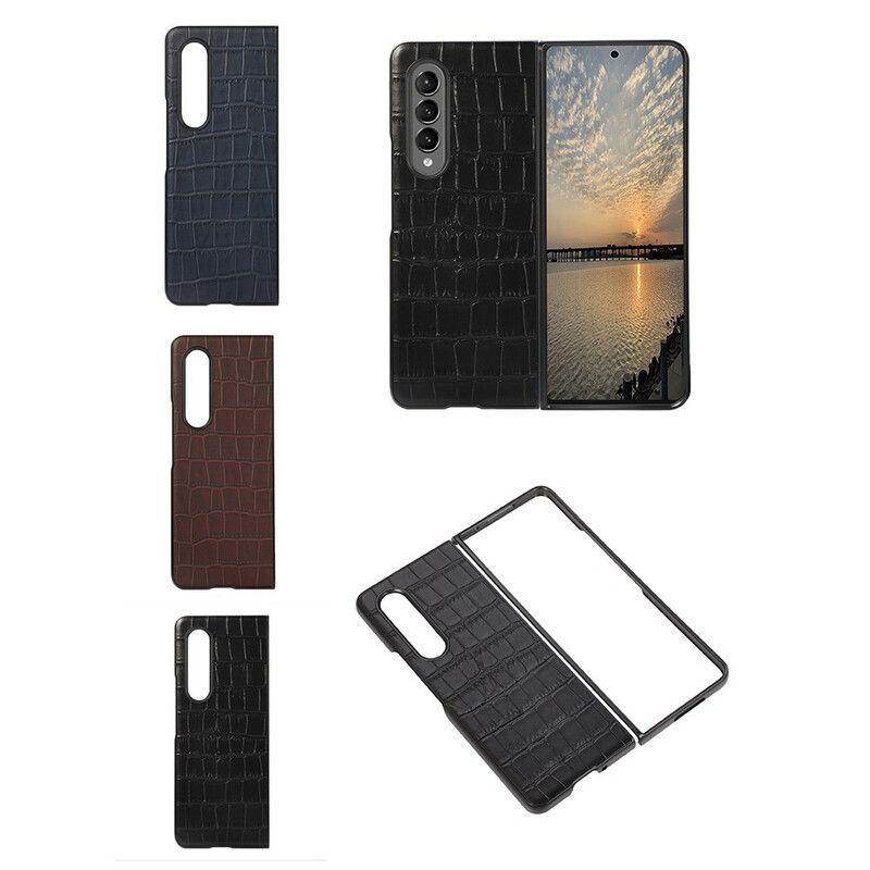 Hoesje Samsung Galaxy Z Fold 3 5g Echt Krokodillenleer