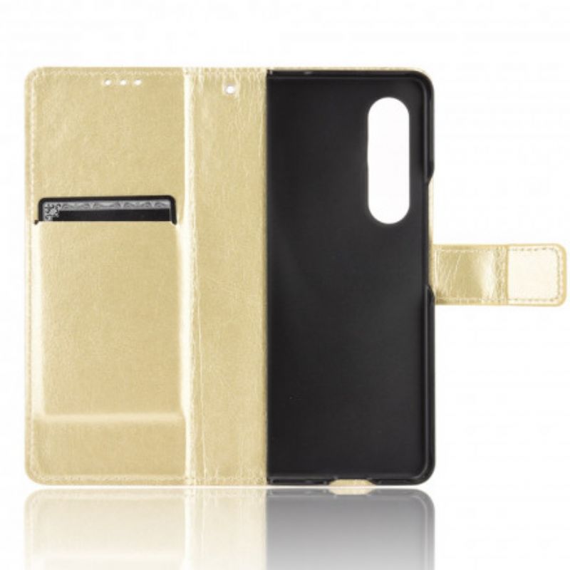 Leren Hoesje Voor Samsung Galaxy Z Fold 3 5g Flitsend Kunstleer