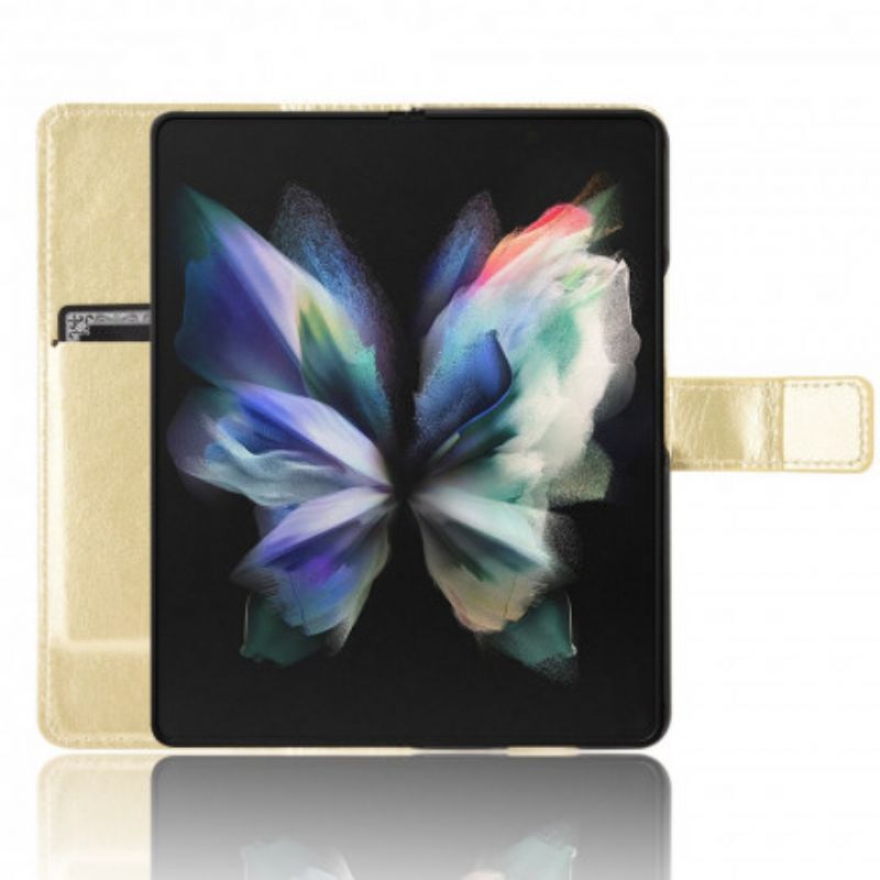 Leren Hoesje Voor Samsung Galaxy Z Fold 3 5g Flitsend Kunstleer