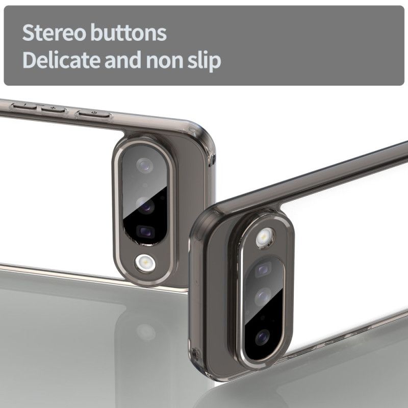 Case Hoesje Google Pixel 10 / 10 Pro Telefoonhoesje Transparant Met Metalen Rand