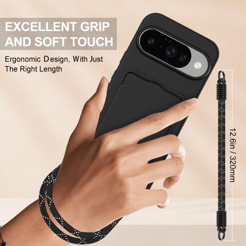 Cover Hoesje Google Pixel 10 / 10 Pro Telefoonhoesje Kaarthouder Met Koord