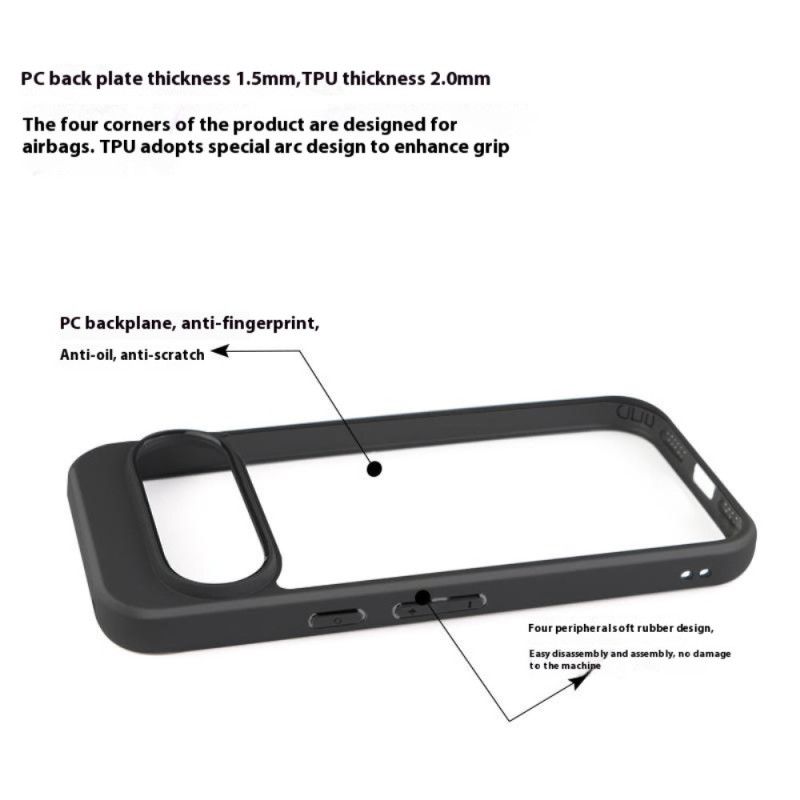 Cover Hoesje Google Pixel 10 / 10 Pro Telefoonhoesje Transparant Ontwerp Met Siliconen Rand