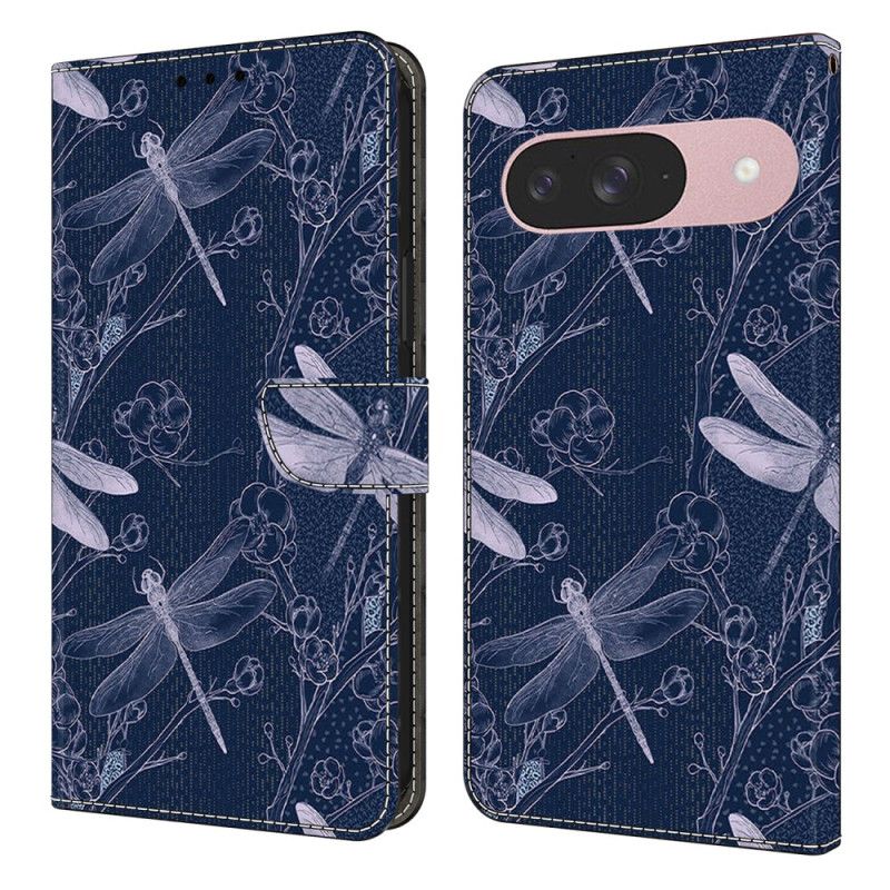 Flip Case Leren Google Pixel 10 / 10 Pro Libellenpatroon