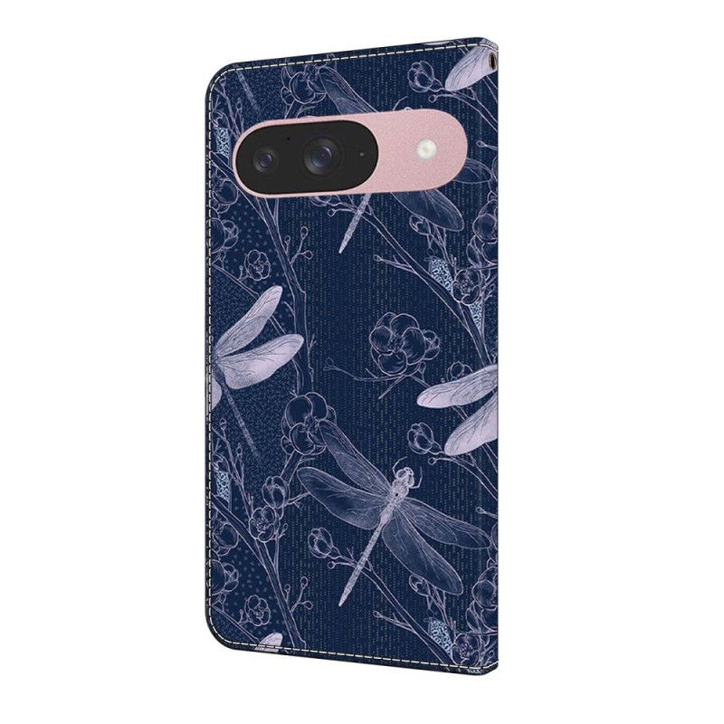 Flip Case Leren Google Pixel 10 / 10 Pro Libellenpatroon