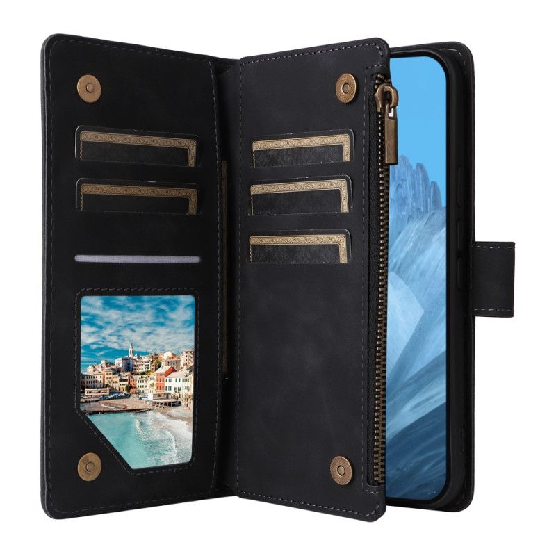 Flip Case Leren Google Pixel 10 / 10 Pro Portemonnee Met Rits