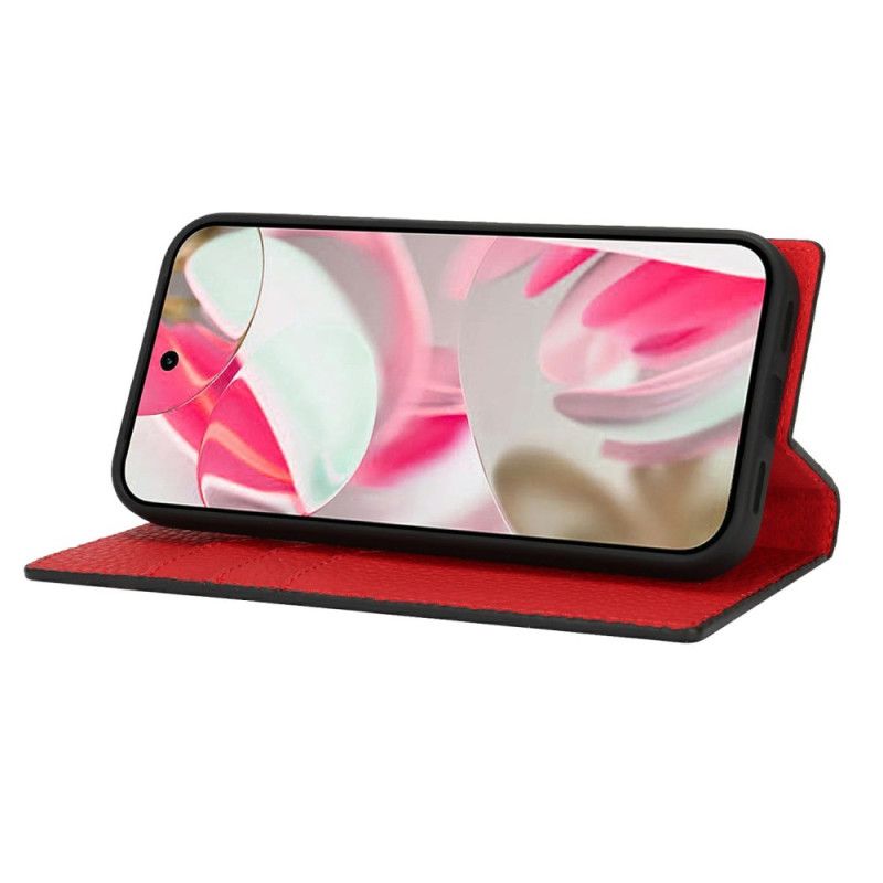 Folio-hoesje Voor Google Pixel 10 / 10 Pro Gestructureerd Leren Bandje