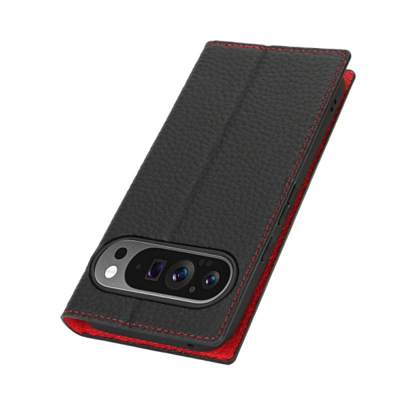 Folio-hoesje Voor Google Pixel 10 / 10 Pro Gestructureerd Leren Bandje