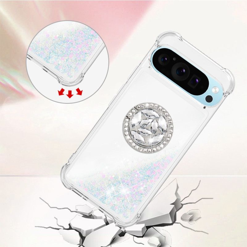 Hoesje Google Pixel 10 / 10 Pro Glitter Met Ringhouder