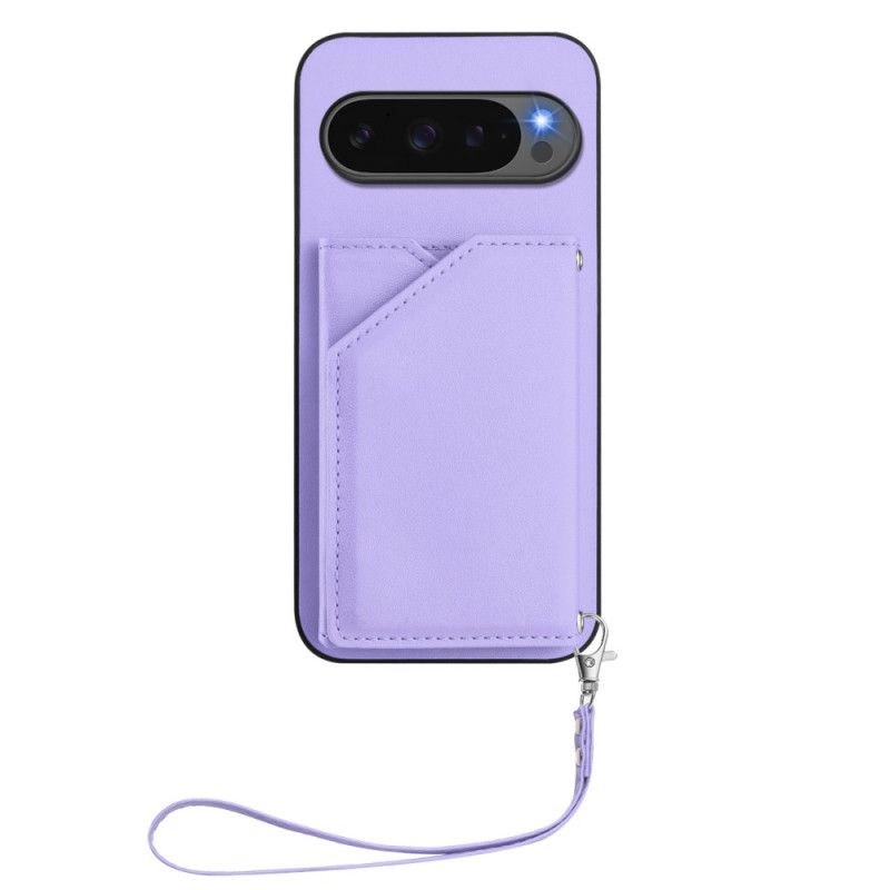Hoesje Google Pixel 10 / 10 Pro Leerlook Met Kaarthouder En Band