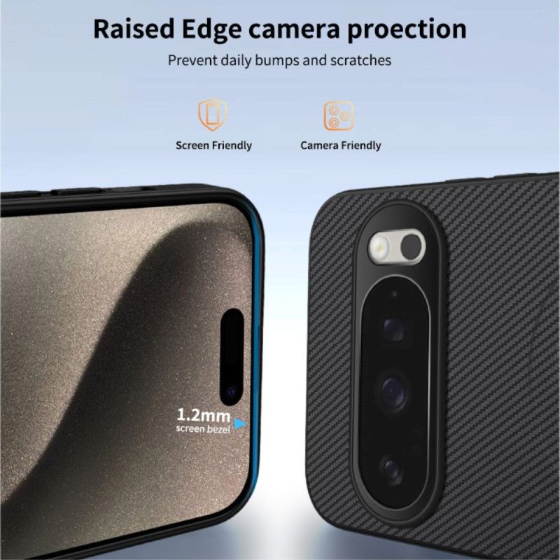 Hoesje Google Pixel 10 / 10 Pro Magsafe Compatibel Koolstofvezel Bescherming Hoesje