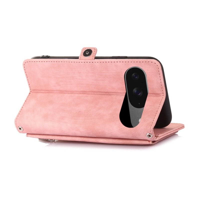 Leren Hoesje Google Pixel 10 / 10 Pro / 9 / Pro Effect Portemonnee Suède Bescherming Hoesje