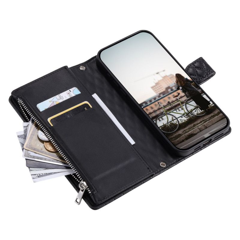 Leren Hoesje Google Pixel 10 / 10 Pro Gewatteerd Met Ritsvak