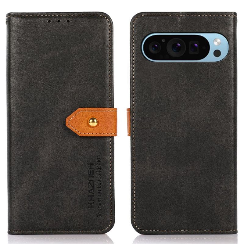 Leren Hoesje Google Pixel 10 / 10 Pro Khazneh Gouden Sluiting Bescherming Hoesje