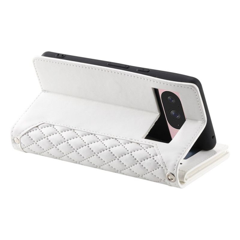 Leren Hoesje Voor Google Pixel 10 / 10 Pro Gewatteerde Stijl