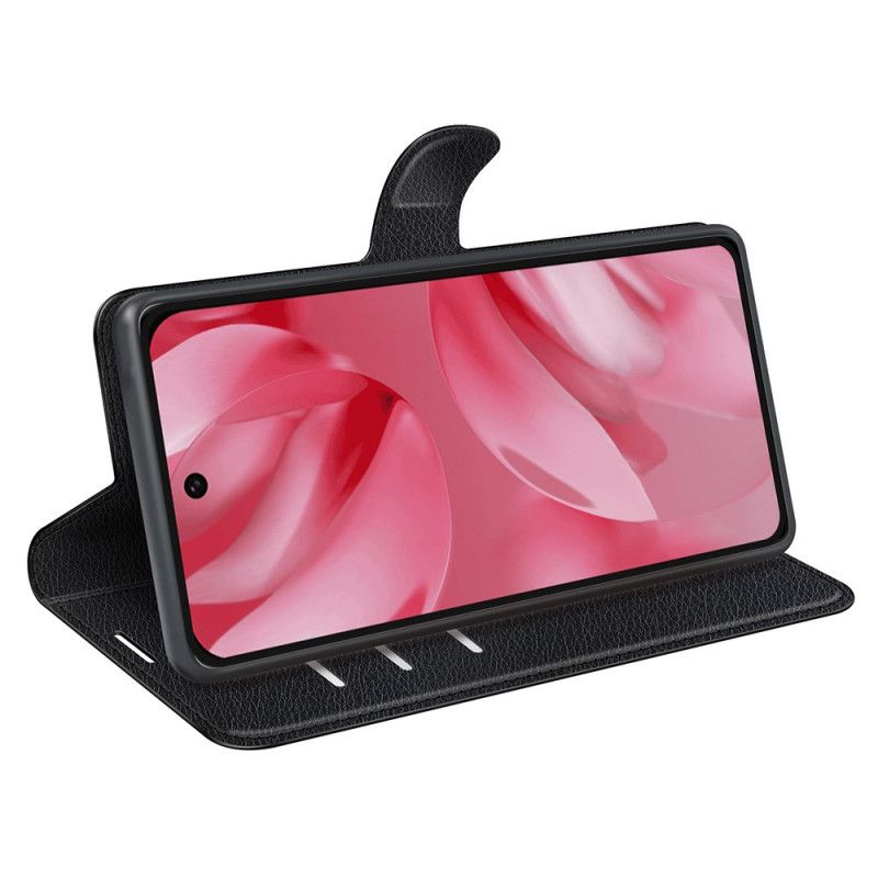 Leren Hoesje Voor Google Pixel 10 / 10 Pro Klassiek Lychee Kunstleer