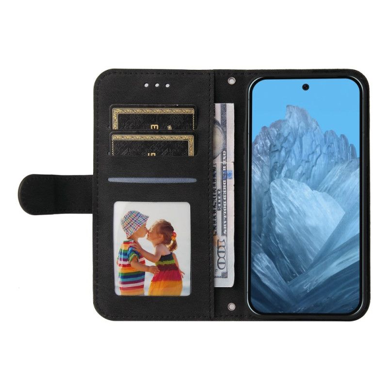 Leren Hoesje Voor Google Pixel 10 / 10 Pro Klinknagels En Bandje