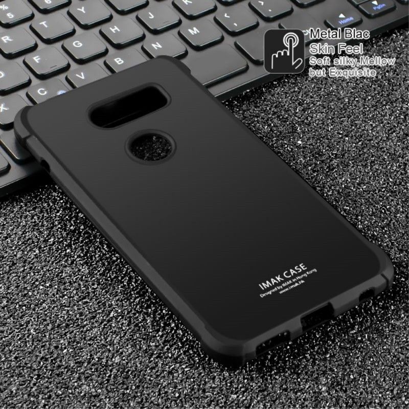 Hoesje LG V30 Transparant Zwart Zijde Serie