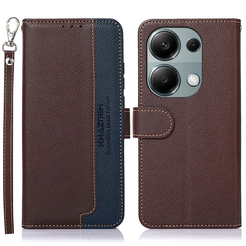 Leren Hoesje Xiaomi Redmi Note 13 4g Biclore Rfid-blokkering Khazneh Bescherming Hoesje