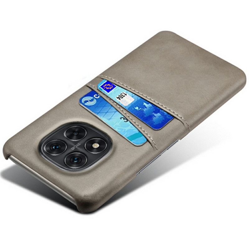 Cover Hoesje Xiaomi Redmi Note 14 Pro 5g Telefoonhoesje Dubbele Kaarthouder Met Leer-effect