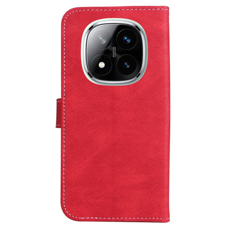 Flip Case Leren Xiaomi Redmi Note 14 Pro 5g Driekleurig Bandje