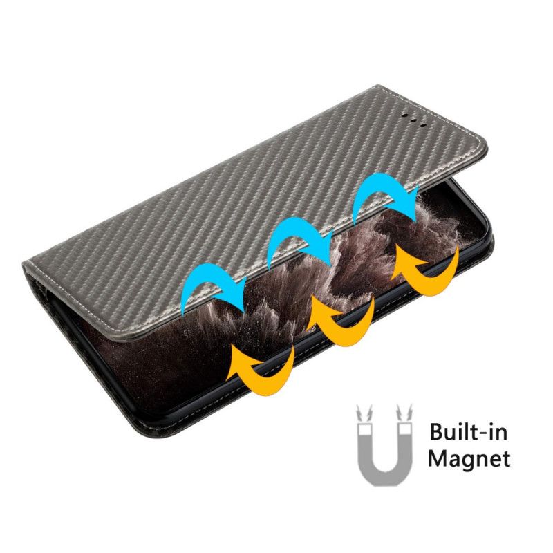 Folio-hoesje Voor Xiaomi Redmi Note 14 Pro 5g Koolstofvezel Met Riem