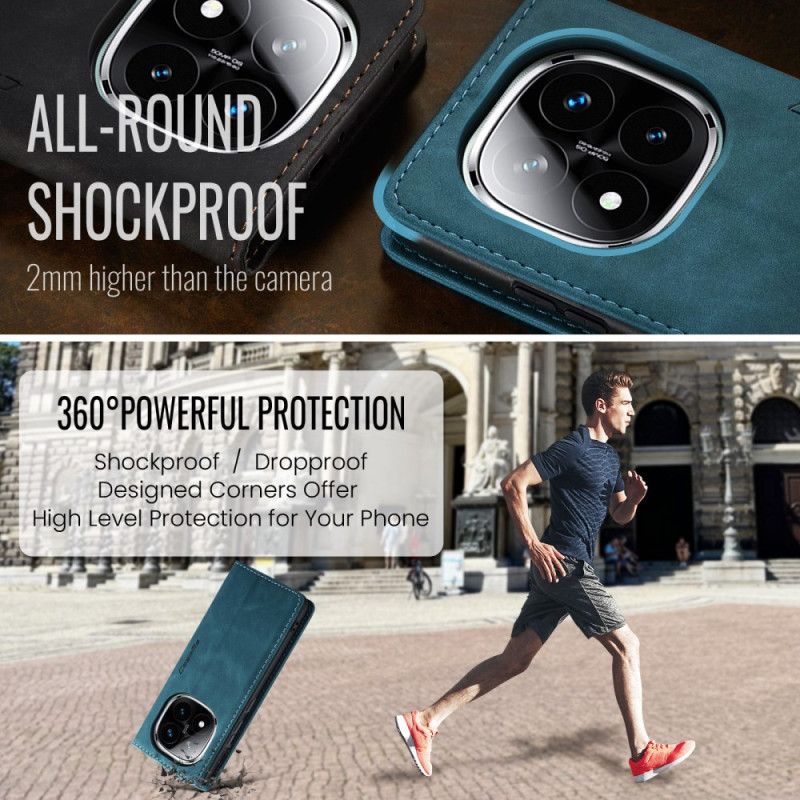 Folio-hoesje Xiaomi Redmi Note 14 Pro 5g Caseme Suède-effect