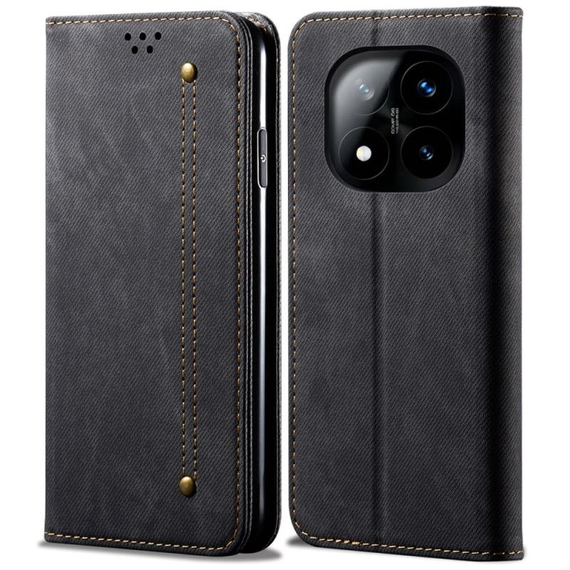 Folio-hoesje Xiaomi Redmi Note 14 Pro 5g Denimstof Bescherming Hoesje
