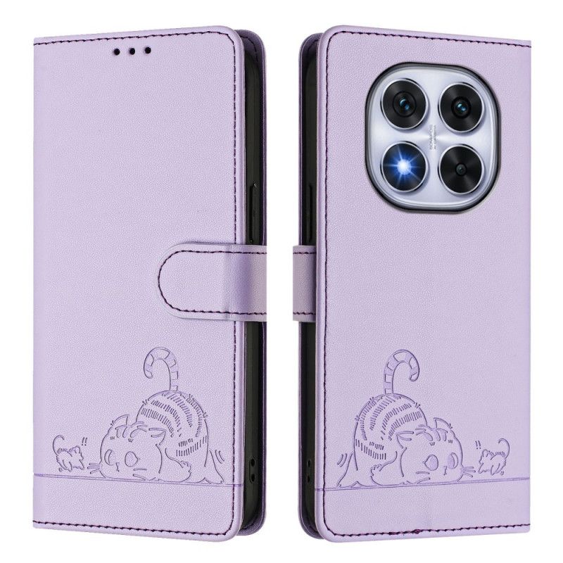 Folio-hoesje Xiaomi Redmi Note 14 Pro 5g Telefoonhoesje Rfid-bescherming Kattenscène