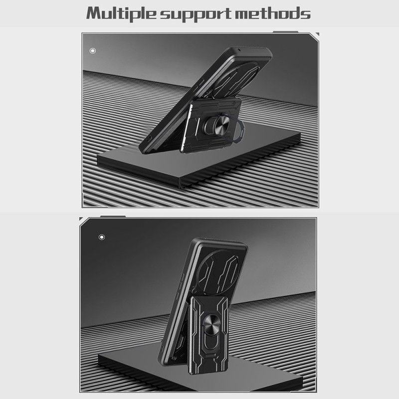 Hoesje Voor Xiaomi Redmi Note 14 Pro 5g Schuifbare Cameracover En Standaard