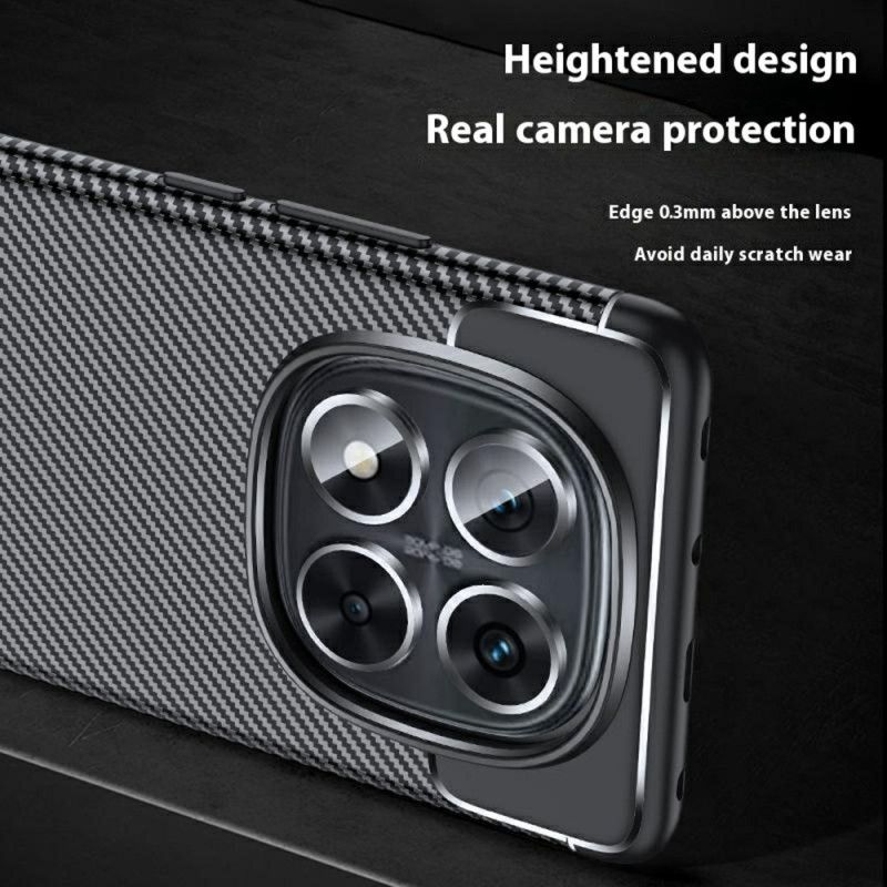 Hoesje Xiaomi Redmi Note 14 Pro 5g Klassieke Koolstofvezel