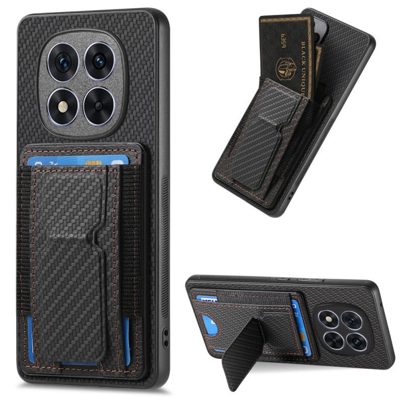 Hoesje Xiaomi Redmi Note 14 Pro 5g Koolstofvezel Standaard En Kaarthouder