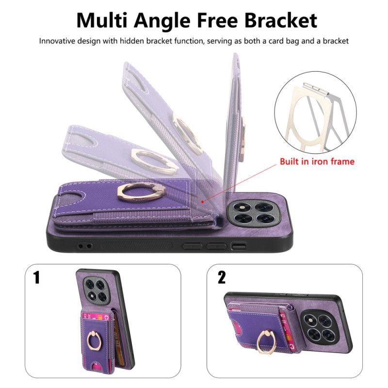 Hoesje Xiaomi Redmi Note 14 Pro 5g Magnetische Kaarthouder Met Verticale Klep