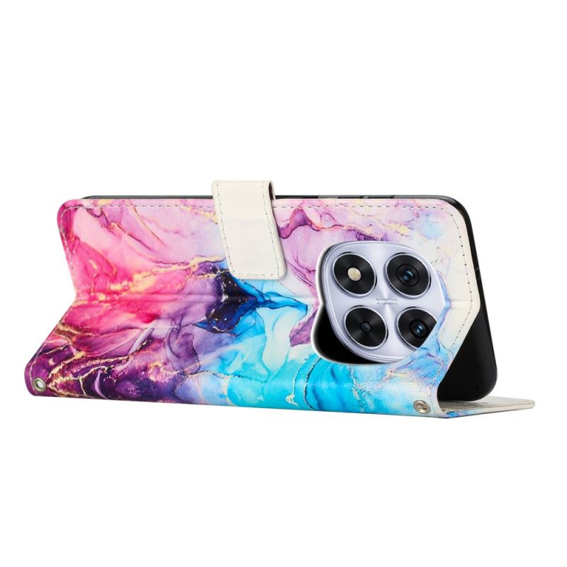 Leren Hoesje Voor Xiaomi Redmi Note 14 Pro 5g Marmer