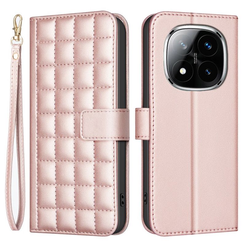 Leren Hoesje Voor Xiaomi Redmi Note 14 Pro 5g Premium Gewatteerde Band