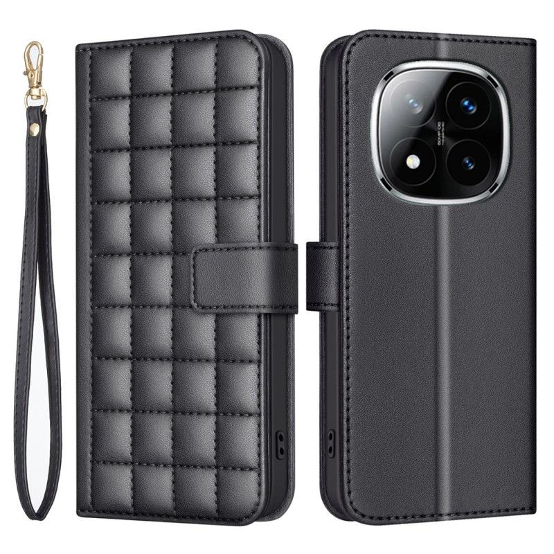 Leren Hoesje Voor Xiaomi Redmi Note 14 Pro 5g Premium Gewatteerde Band