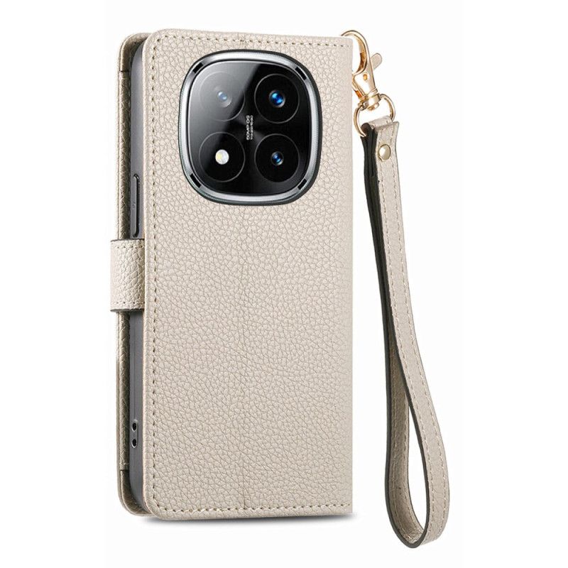 Leren Hoesje Xiaomi Redmi Note 14 Pro 5g Hartpatroon Met Rfid-blokkering