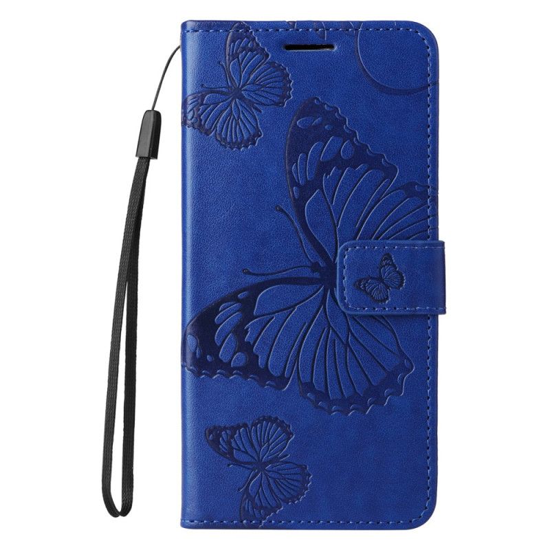 Leren Hoesje Xiaomi Redmi Note 14 Pro 5g Reuzenvlinders Bescherming Hoesje