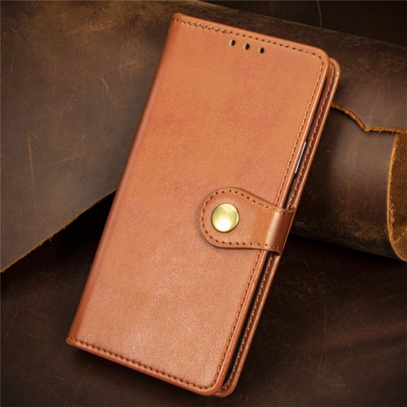 Bescherming Hoesje Alcatel 3l (2021) / 1s (2021) Kunstleer En Vintage Sluiting
