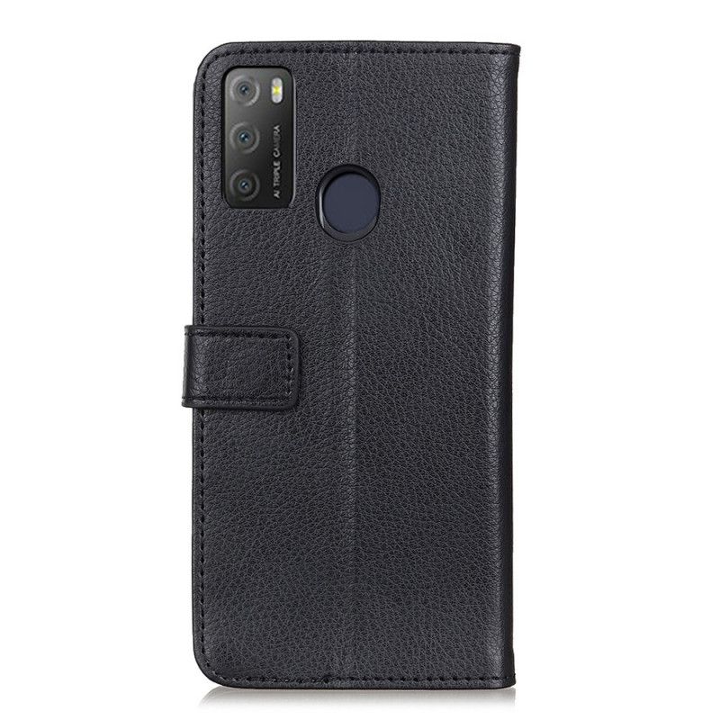 Bescherming Hoesje Alcatel 3l (2021) / 1s (2021) Premium Litchi Leer