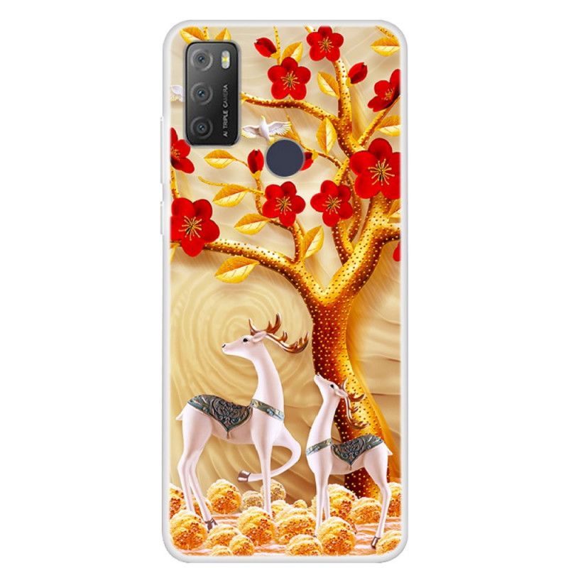 Cover Hoesje Alcatel 3l (2021) / 1s (2021) Telefoonhoesje Gouden Boom