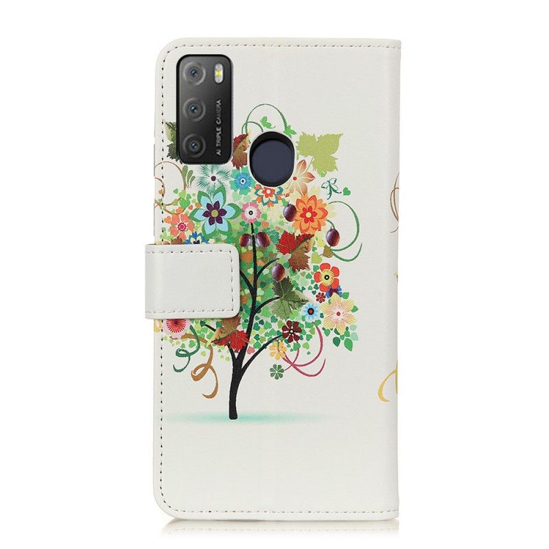 Folio-hoesje Alcatel 3l (2021) / 1s (2021) Telefoonhoesje Bloeiende Boom