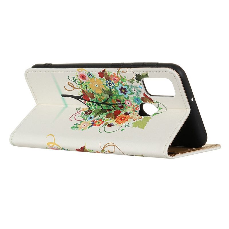 Folio-hoesje Alcatel 3l (2021) / 1s (2021) Telefoonhoesje Bloeiende Boom