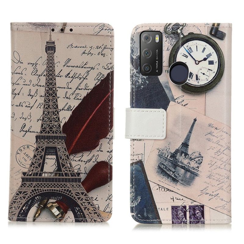 Folio-hoesje Alcatel 3l (2021) / 1s (2021) Telefoonhoesje Eiffeltoren Van De Dichter