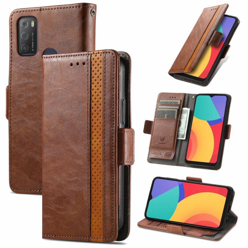 Folio-hoesje Alcatel 3l (2021) / 1s (2021) Tweekleurige Dubbele Sluiting