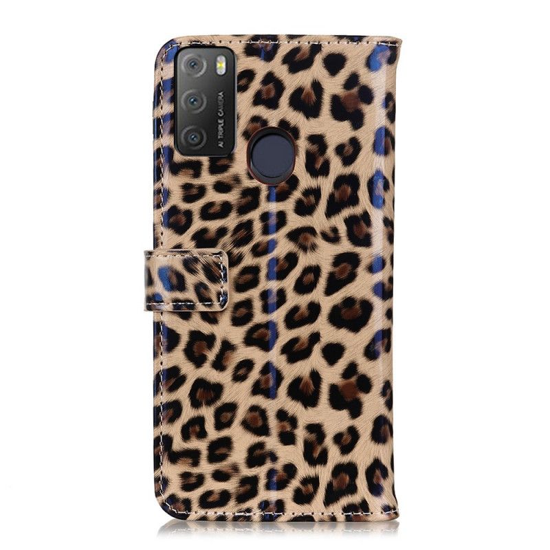 Leren Hoesje Voor Alcatel 3l (2021) / 1s (2021) Luipaard