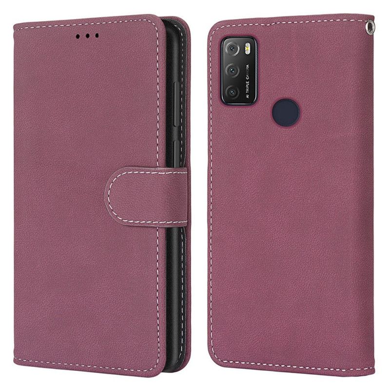 Leren Hoesje Voor Alcatel 3l (2021) / 1s (2021) Stijl Lederen Couture