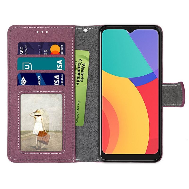 Leren Hoesje Voor Alcatel 3l (2021) / 1s (2021) Stijl Lederen Couture