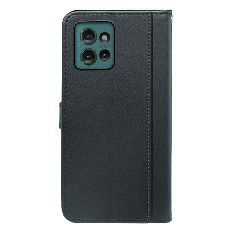 Leren Hoesje Motorola Edge 50 Gestileerd Bescherming Hoesje