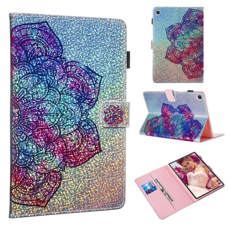 Cover Folio-hoesje Samsung Galaxy Tab S5e Telefoonhoesje Glitter Mandala